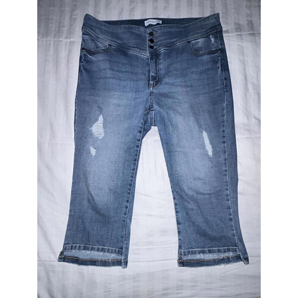 Lane Bryant Crop Jeggings Distressed Sz 16